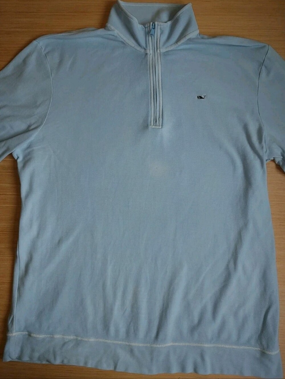 Vineyard Vines Quarter Zip Pullover Cotton Blue Logo Golf Mock Neck XXL 2XL Men
